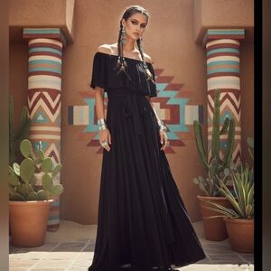 Fun and Flirty Boho Maxi Dress by Meghan Los Angeles